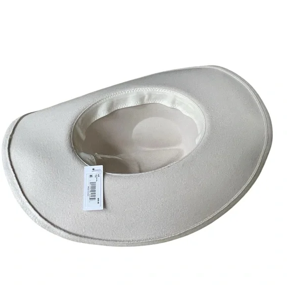 NEW Arula Ivory White Felt Ladies Cowboy Hat with Silver Sequin Braided Hatband - Picture 6 of 12